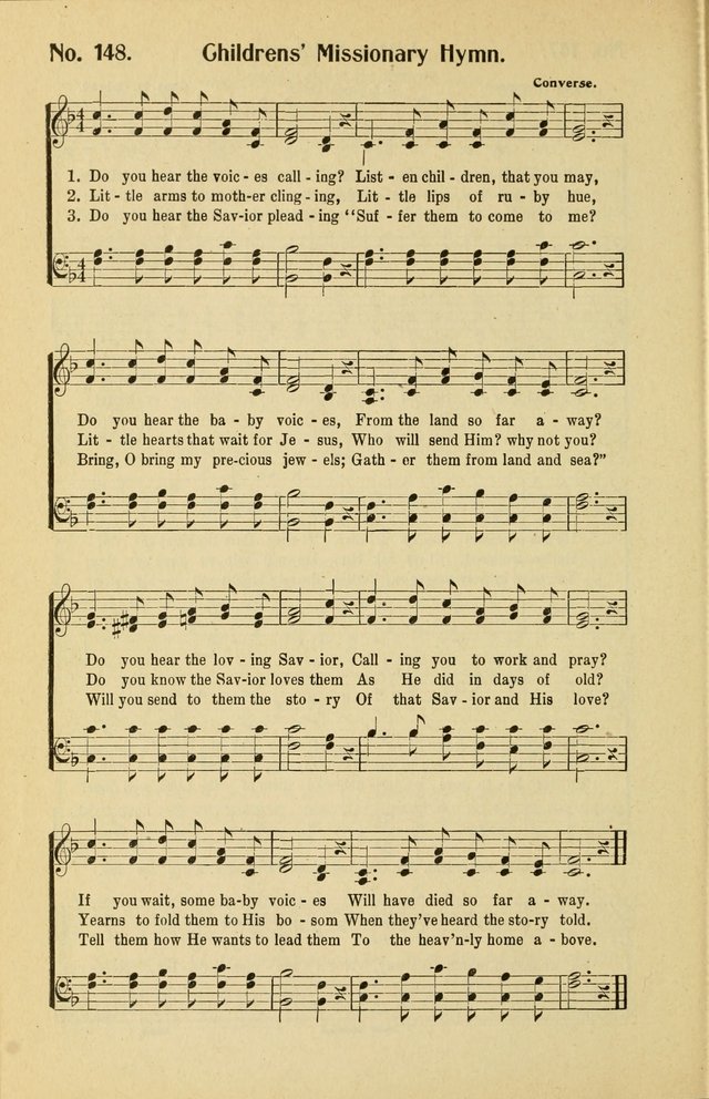 Assembly Songs: for use in evangelistic services, Sabbath schools, young peoples societies, devotional meetings, and the home page 149