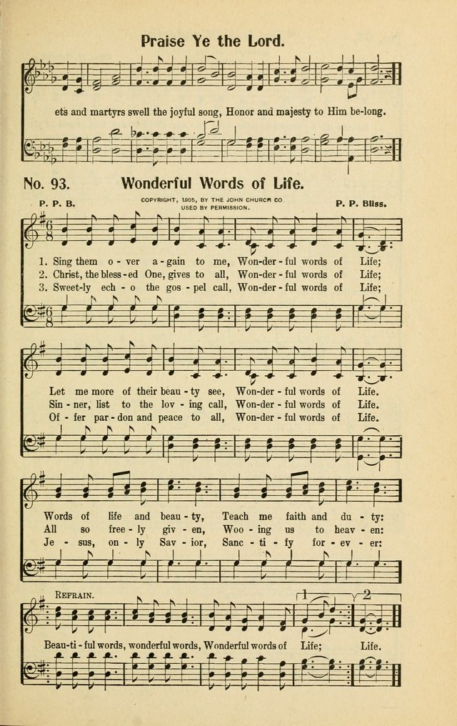 Assembly Songs: for use in evangelistic services, Sabbath schools, young peoples societies, devotional meetings, and the home page 94