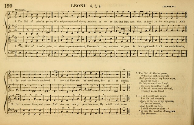 The American Vocalist: a selection of tunes, anthems, sentences, and hymns, old and new: designed for the church, the vestry, or the parlor; adapted to every variety of metre in common use. (Rev. ed.) page 190