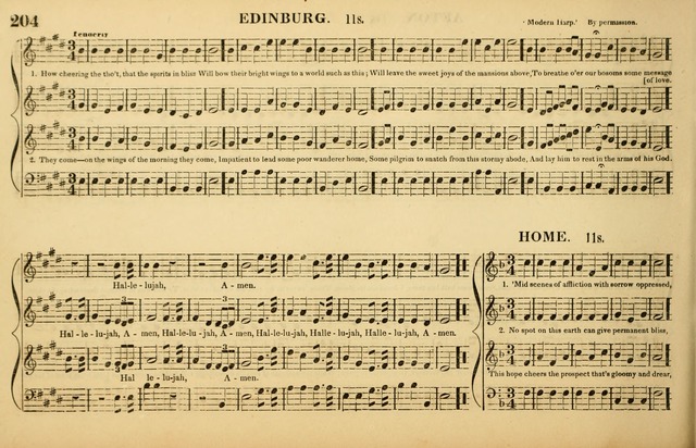 The American Vocalist: a selection of tunes, anthems, sentences, and hymns, old and new: designed for the church, the vestry, or the parlor; adapted to every variety of metre in common use. (Rev. ed.) page 204