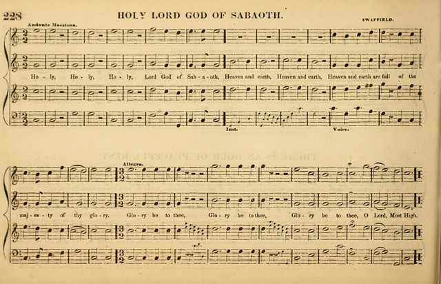 The American Vocalist: a selection of tunes, anthems, sentences, and hymns, old and new: designed for the church, the vestry, or the parlor; adapted to every variety of metre in common use. (Rev. ed.) page 228