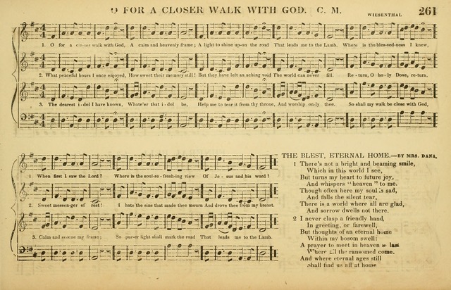 The American Vocalist: a selection of tunes, anthems, sentences, and hymns, old and new: designed for the church, the vestry, or the parlor; adapted to every variety of metre in common use. (Rev. ed.) page 261