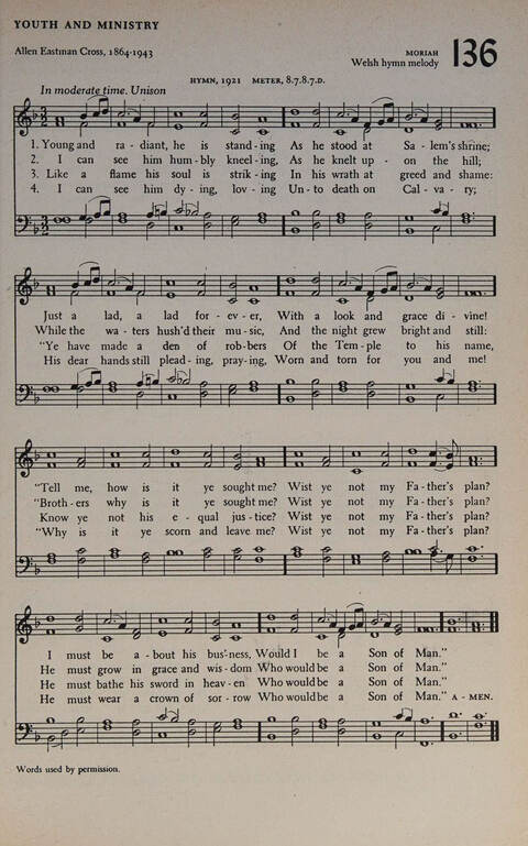 At Worship: a hymnal for young churchmen page 151