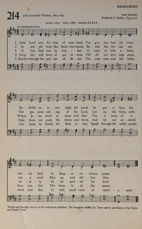 At Worship: a hymnal for young churchmen page 216