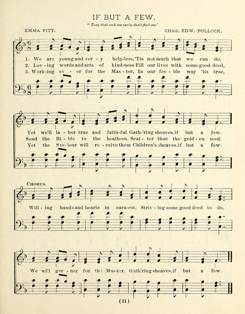 Buds and Blossoms for the Little Ones: a song book for infant classes or Sunday schools page 21