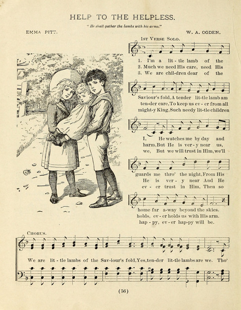 Buds and Blossoms for the Little Ones: a song book for infant classes or Sunday schools page 56