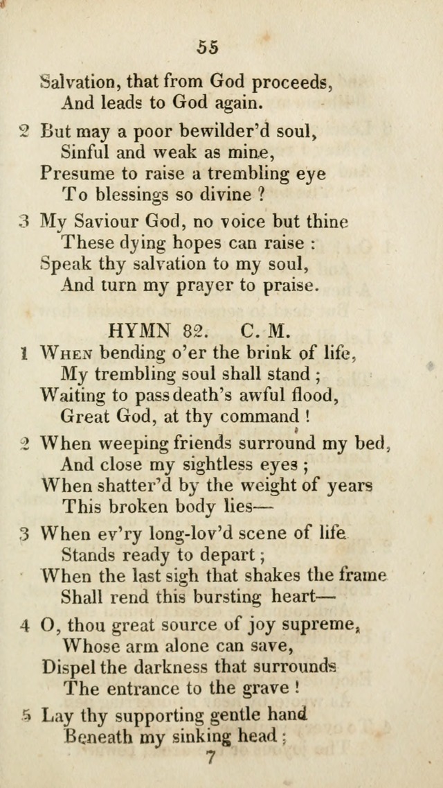The Brick Church Hymns, Designed for the Use of Social Prayer Meetings and Families, selected from the most approved authors page 56