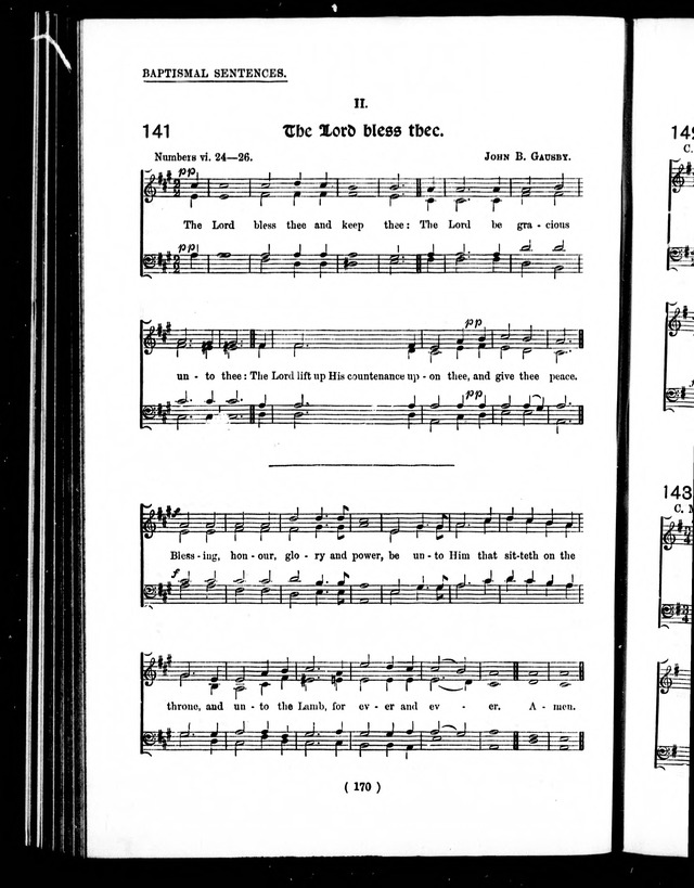 The Baptist Church Hymnal: chants and anthems with music page 176
