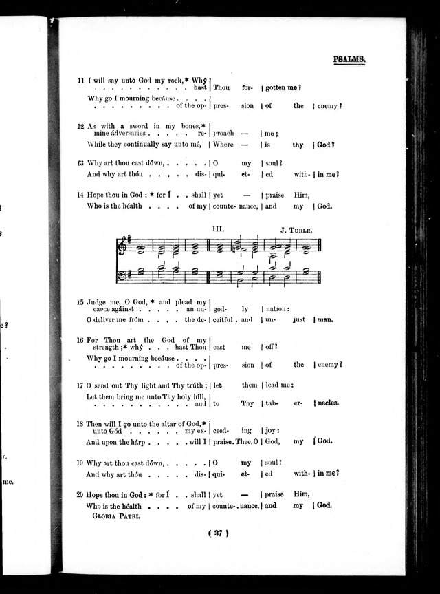 The Baptist Church Hymnal: chants and anthems with music page 37