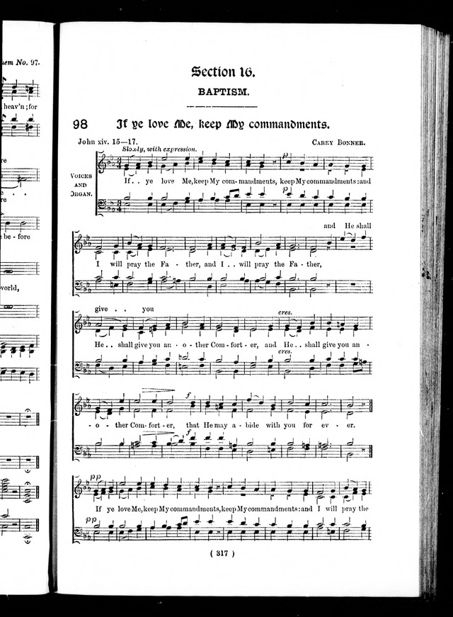 The Baptist Church Hymnal: chants and anthems with music page 532