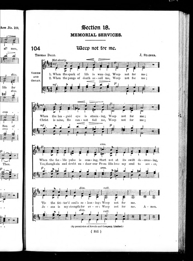 The Baptist Church Hymnal: chants and anthems with music page 546