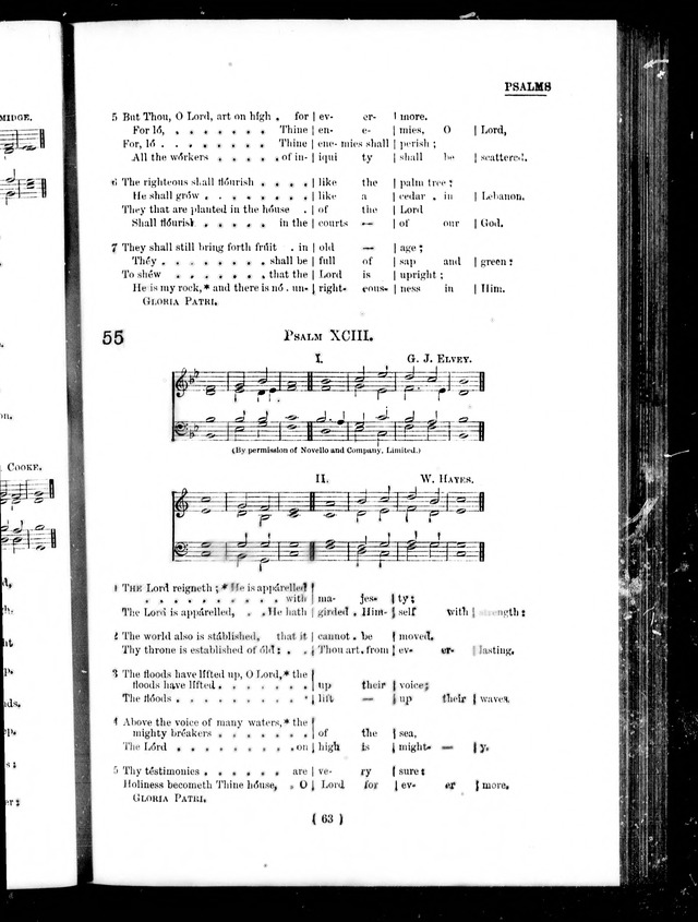 The Baptist Church Hymnal: chants and anthems with music page 63