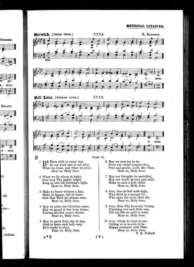 The Baptist Church Hymnal: chants and anthems with music page 9