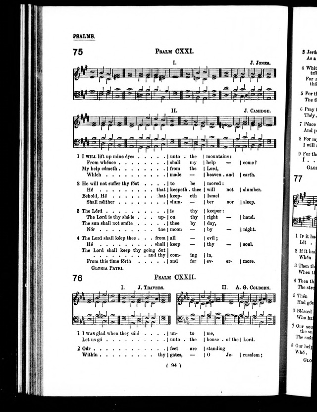 The Baptist Church Hymnal: chants and anthems with music page 97