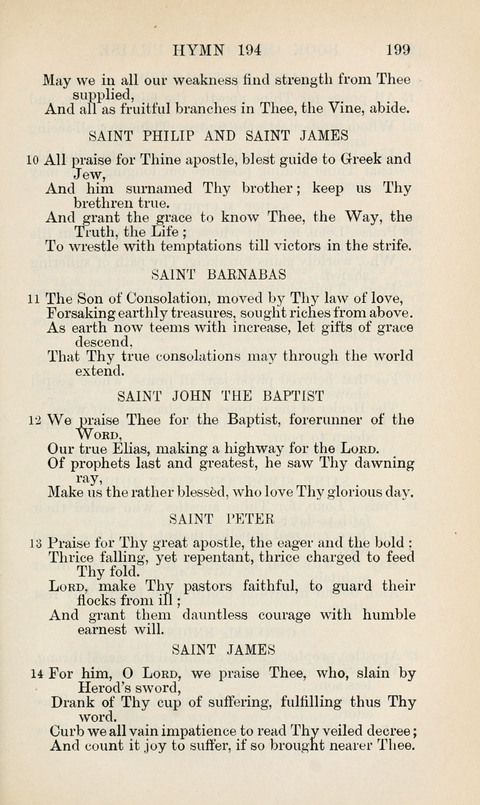 The Book of Common Praise: being the Hymn Book of the Church of England in Canada. Annotated edition page 199