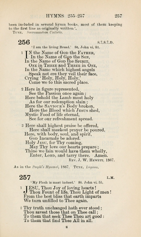 The Book of Common Praise: being the Hymn Book of the Church of England in Canada. Annotated edition page 257