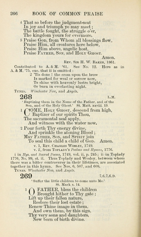 The Book of Common Praise: being the Hymn Book of the Church of England in Canada. Annotated edition page 266