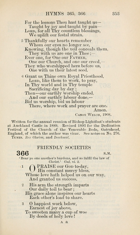 The Book of Common Praise: being the Hymn Book of the Church of England in Canada. Annotated edition page 353