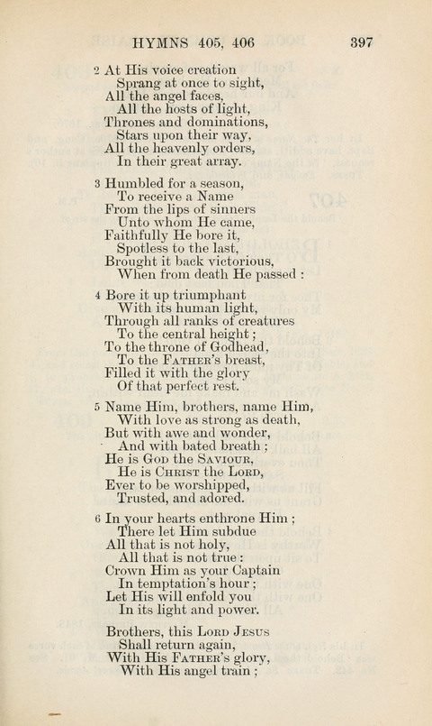The Book of Common Praise: being the Hymn Book of the Church of England in Canada. Annotated edition page 397