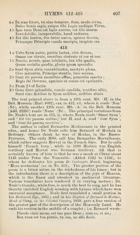 The Book of Common Praise: being the Hymn Book of the Church of England in Canada. Annotated edition page 407
