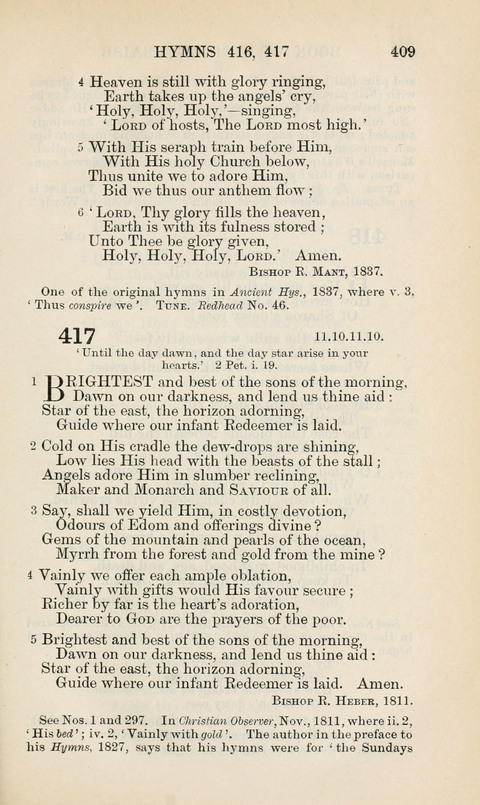 The Book of Common Praise: being the Hymn Book of the Church of England in Canada. Annotated edition page 409