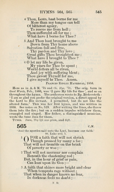 The Book of Common Praise: being the Hymn Book of the Church of England in Canada. Annotated edition page 545