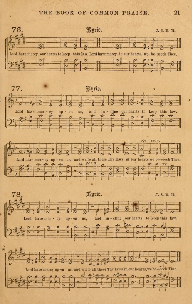 The Book of Common Praise: with music for the  Book of Common Prayer; for use in congregations and Sunday schools (Ed. B) page 23