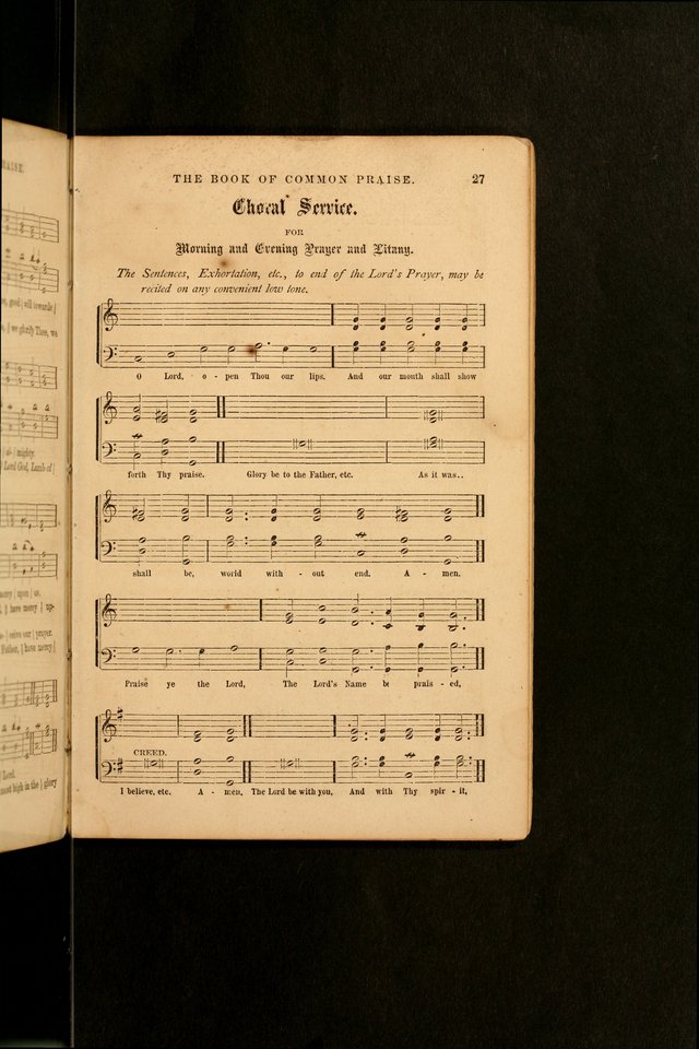The Book of Common Praise: with music for the  Book of Common Prayer; for use in congregations and Sunday schools (Ed. B) page i