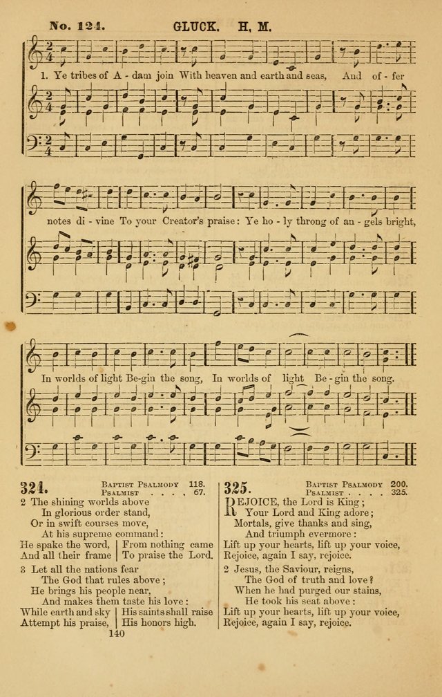 Baptist Chorals: a tune and hymn book designed to promote general congregational singing; containing one hundred and sixty four tunes adapted to about four hundred choice hymns  page 147