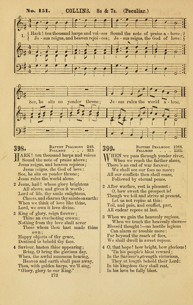 Baptist Chorals: a tune and hymn book designed to promote general congregational singing; containing one hundred and sixty four tunes adapted to about four hundred choice hymns  page 179