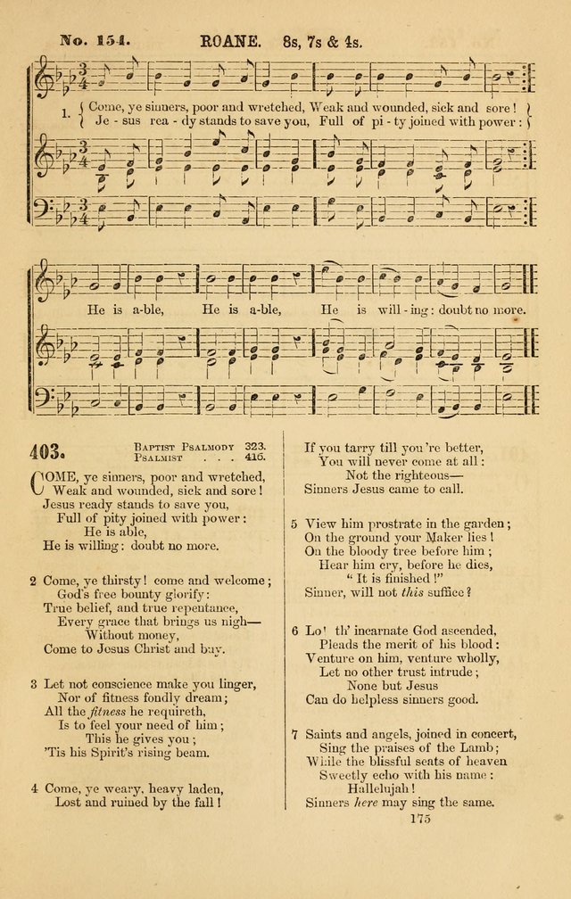Baptist Chorals: a tune and hymn book designed to promote general congregational singing; containing one hundred and sixty four tunes adapted to about four hundred choice hymns  page 182