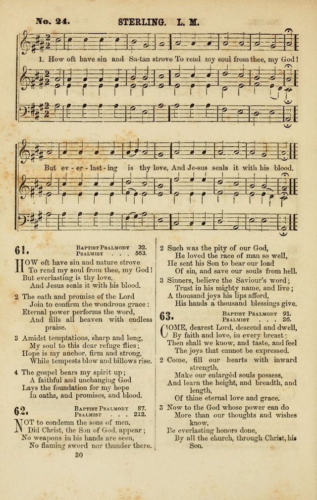 Baptist Chorals: a tune and hymn book designed to promote general congregational singing; containing one hundred and sixty four tunes adapted to about four hundred choice hymns  page 37
