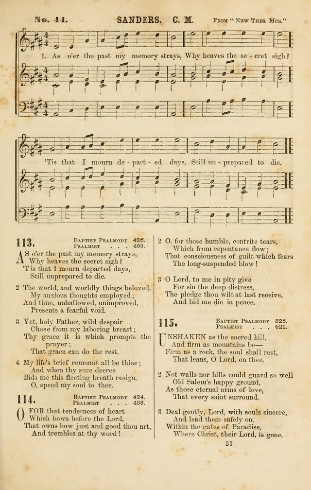 Baptist Chorals: a tune and hymn book designed to promote general congregational singing; containing one hundred and sixty four tunes adapted to about four hundred choice hymns  page 58