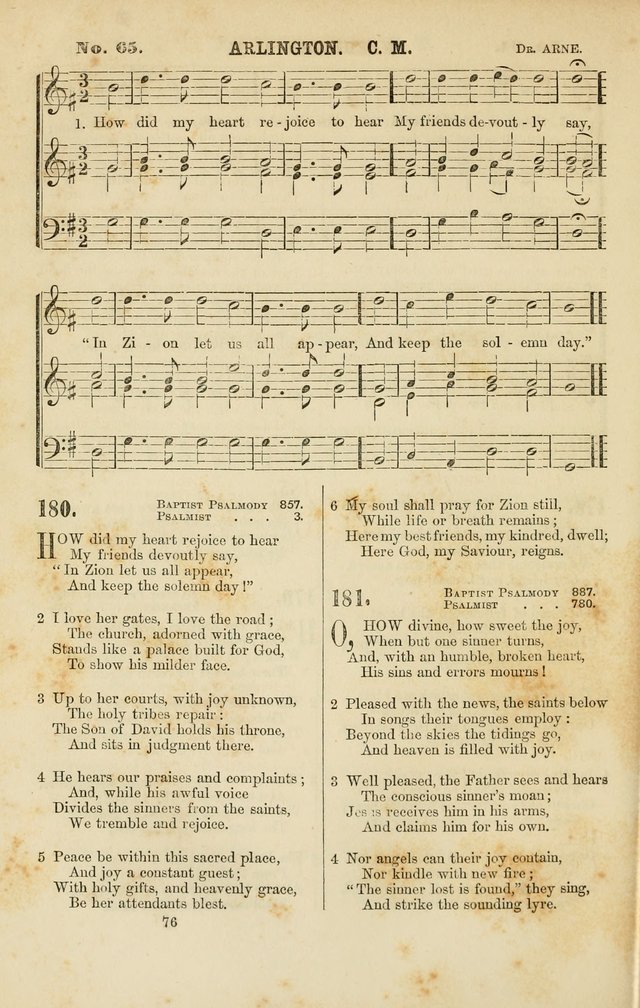 Baptist Chorals: a tune and hymn book designed to promote general congregational singing; containing one hundred and sixty four tunes adapted to about four hundred choice hymns  page 83