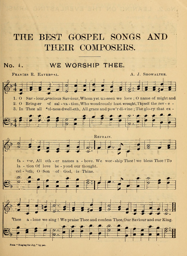 The Best Gospel Songs and their composers page 1