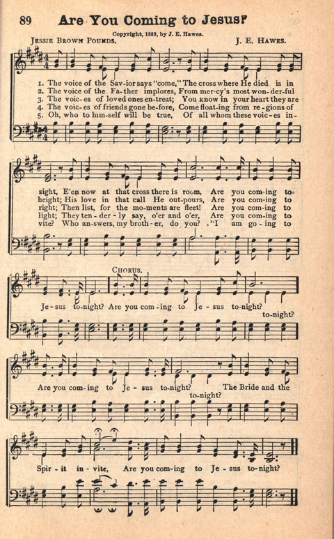 Bethany Hymns: A compilation of Choice Songs and Hymns page 89