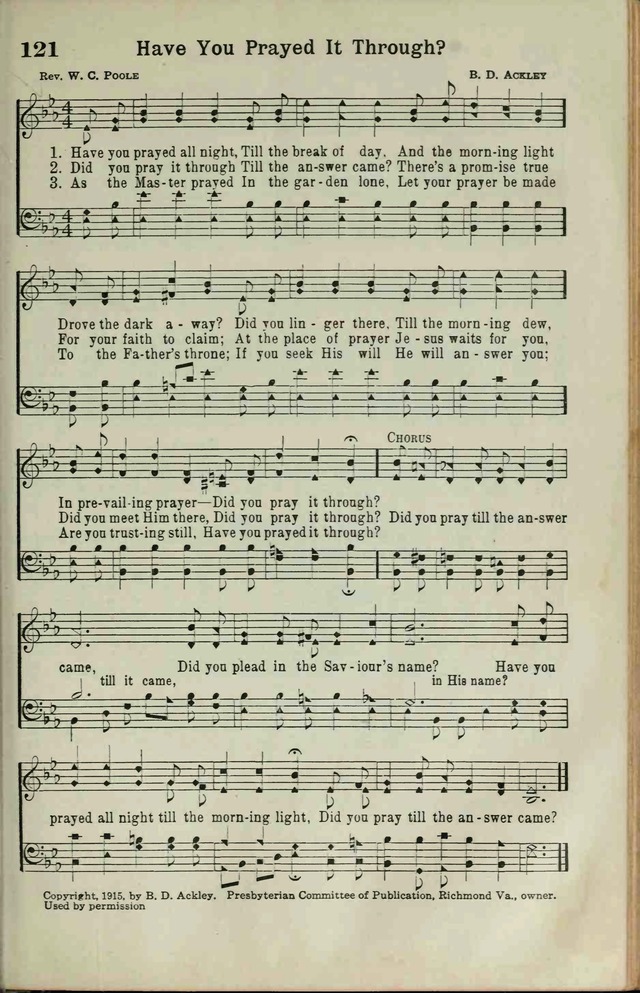 The Broadman Hymnal page 119