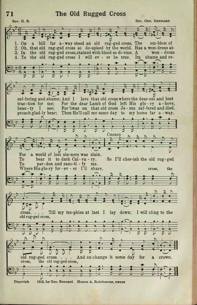 The Broadman Hymnal page 69