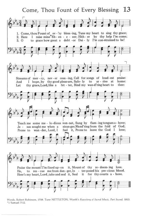 Baptist Hymnal (1975 ed) page 11