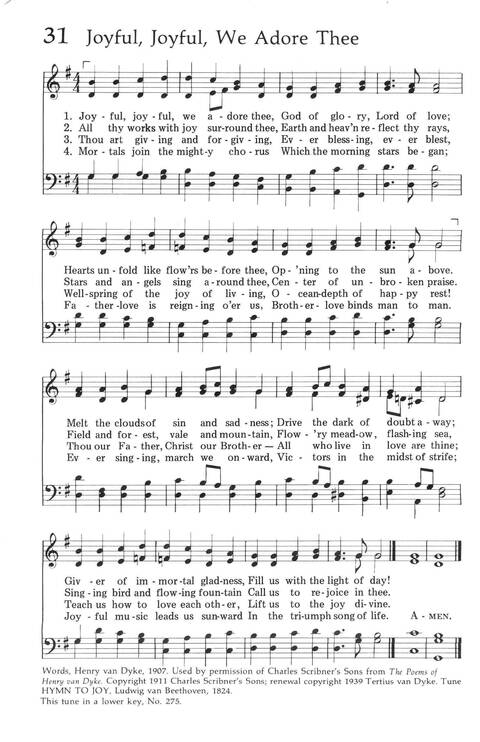 Baptist Hymnal (1975 ed) page 28