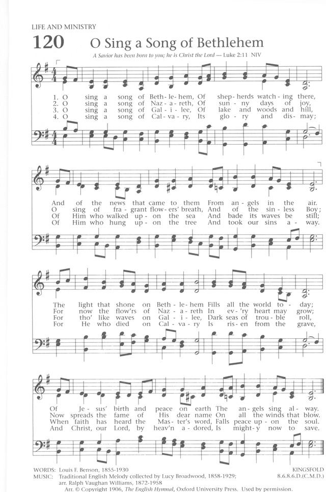 Baptist Hymnal 1991 page 106