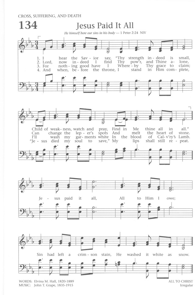 Baptist Hymnal 1991 page 118
