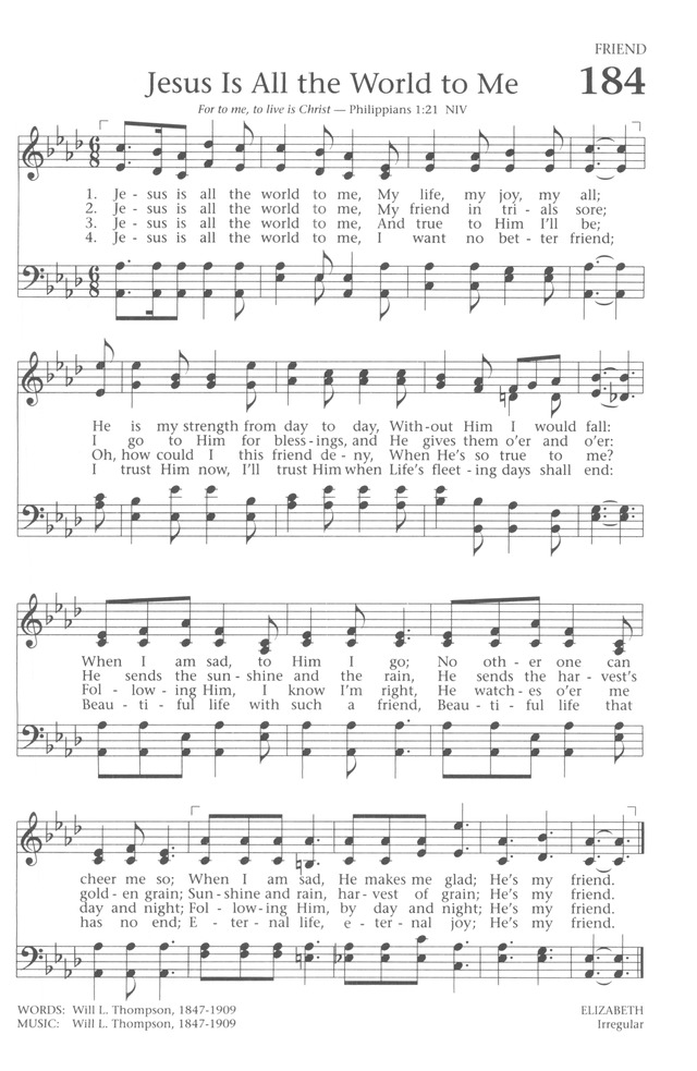 Baptist Hymnal 1991 page 165