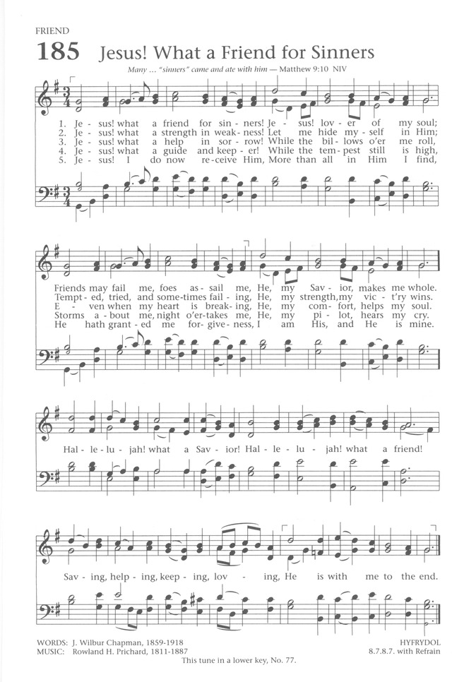 Baptist Hymnal 1991 page 166
