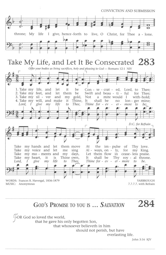 Baptist Hymnal 1991 page 253