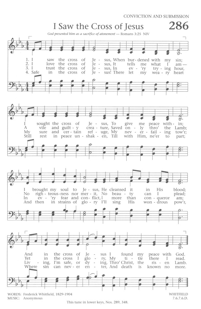 Baptist Hymnal 1991 page 255