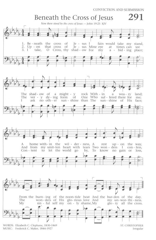 Baptist Hymnal 1991 page 259