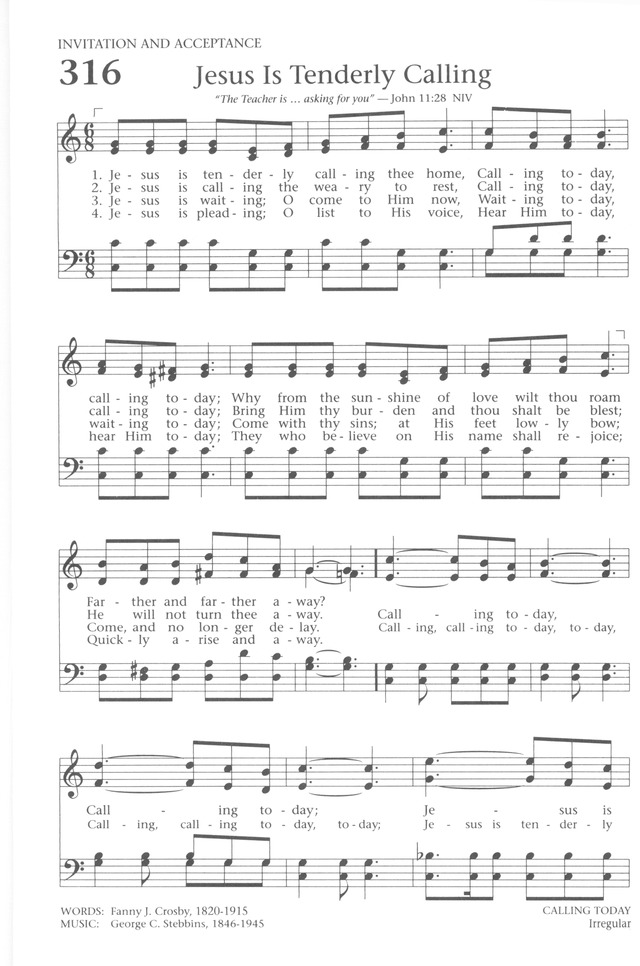 Baptist Hymnal 1991 page 280