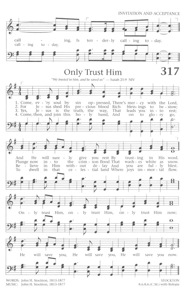 Baptist Hymnal 1991 page 281