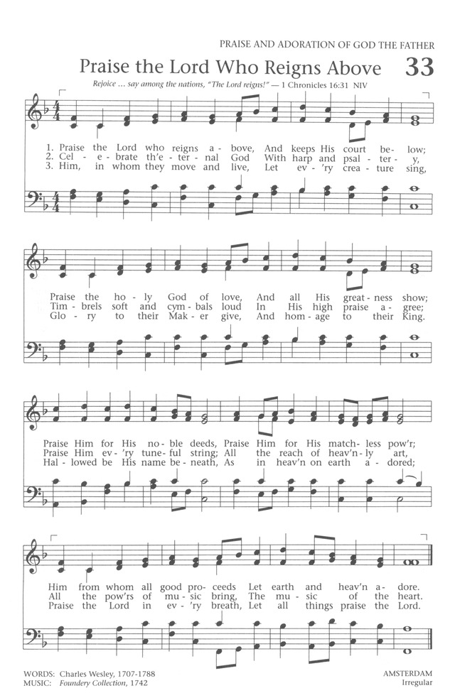 Baptist Hymnal 1991 page 29